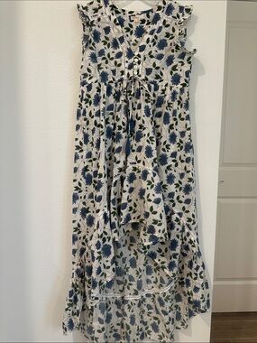 Kemble Blue Floral Tiered Maxi Dress